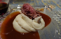  Prime rib and mashed potato mousse with au jus from Kirby's Prime Rib House