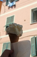  Sorbetto al limone (Lemon sorbet in a cone)