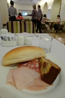  Assorted meats, pineapple cake, and bread