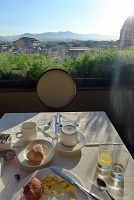  View at breakfast: Florence and the Tuscan countryside