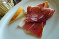  Salami and prosciutto with cheese