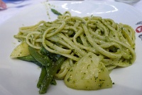  Pesto linguine with green beans and potato