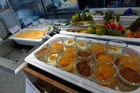  Assorted savory parfaits, Lufthansa lounge
