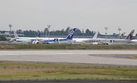  ANA 787 and other new aircraft on the tarmac