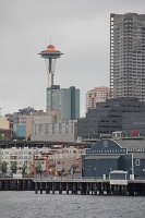  Seattle Aquarium with Seattle Space Needle in the background