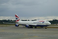  British Airways 747 at Seattle-Tacoma International Airport