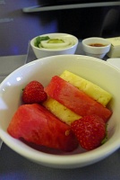  Fruit salad of strawberries, pineapple, and watermelon