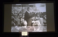  Former guest lecturer at Rice, President Lyndon B Johnson