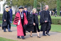  From left to right: Rice University President David Leebron, US Senator Kay Bailey Hutchison, and Rice Board Chairman Jim Crownover