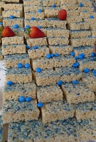  Rice-colored rice krispies treat