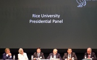  Left to Right: University of Bologna rector Ivano Dionigi, Princeton University president Shirley M. Tilghman, Tianjin University president Li Jiajun,  Rice University president David Leebron, Koc University president (Turkey) Umran Inan, and Jacobs University presdient (Germany) Joachim Treusch