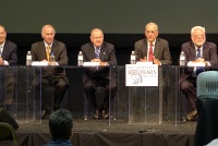  Left to Right: William Barnett (Rice '55), Jim Crownover (Rice '65/'66), Charles Duncan (Rice '47), Allen Matusow, and Malcolm Gillis