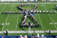  Rice MOB forms Egyptian hieroglyph, halftime