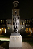  Newly unveiled statue by artist Bruce Wolfe of Edgar Odell Lovett, Rice's first president (1912-1946)