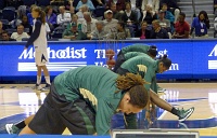  Baylor players stretch (Brittney Griner in the foreground)