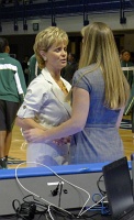  Baylor head coach Kim Mulkey and Rice assistant Jae Cross