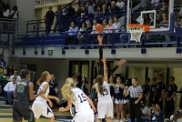  Baylor star Brittney Griner skies for a layup