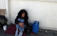  Homeless, Walkway over Las Vegas Blvd