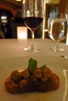  Olive and Chick Pea Bruschetta Amuse Bouche with La Mozza, 