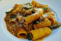  Rigatoni with Housemade Italian Sausage Ragu, Broccolini, and Parmesan - Bellagio In-Room Dining