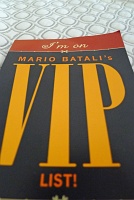  I'm on Mario Batali's VIP List!