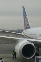  787 at Arrival Gate