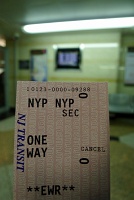  NJ Transit Ticket, NY Penn Station Waiting Area