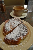  Mallorca de jamon y queso (toasted ham and cheese pastry with powdered sugar) at Cafeteria Mallorca