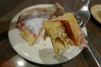  Mallorca de jamon y queso (toasted ham and cheese pastry with powdered sugar) at Cafeteria Mallorca