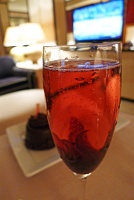  The Dream (Perrier-Jouet Grand Brut Champagne, St-German Elderflower Liqueur, preserved hibiscus) at Encore