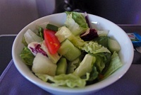  First Class dinner: Salad