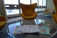  Assorted complimentary financial periodicals, T-2 United Club at ORD