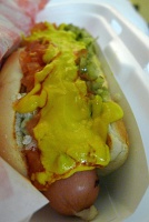  Junkyard Dog (Mustard, coleslaw, tomato, pickle relish, and hot sauce)