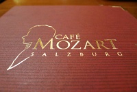  Menu at Cafe Mozart, Salzburg