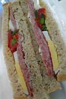  Salami and egg sandwich