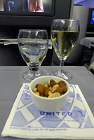  Mixed nuts with J&H Selbach Riesling Kabinett 2011 Germany - BusinessFirst Class, United Airlines