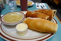  Pigs in a blanket with apple sauce at Pancake House in Tillamook, OR