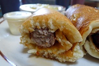  Pigs in a blanket with apple sauce at Pancake House in Tillamook, OR