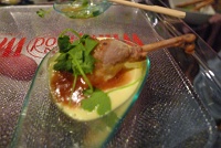  Crispy Quail with Corn Pudding & Texas Peach BBQ