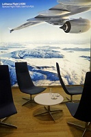  Seating area with A380 poster - Lufthansa Senator Lounge, Frankfurt Airport