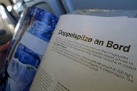  Lufthansa In-Flight Magazine w/ cockpit feature article - FRA-MAD