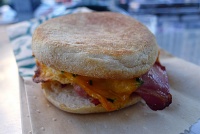  Ham, cheese and egg on english muffin - Madrid