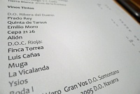  Wine list at Burladero restaurant, Sevilla