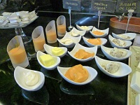  Hotel Gran Melia Colon breakfast buffet, Sevilla: flavored butters and salmorejo chilled soup
