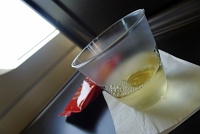  Vino blanco D.O. Rueda Monteblanco de Ramon Bilbao - Renfe AVE First Class cabin, Sevilla-Madrid