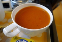  Gazpacho soup - Renfe AVE First Class cabin, Sevilla-Madrid