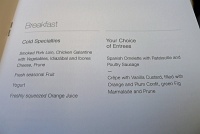  Lufthansa Business Class menu, MAD-FRA