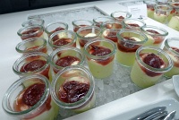  Semolina pudding with plum - Lufthansa Business Lounge, Frankfurt Airport