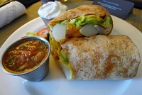  Breakfast burrito with fresh salsa and sour cream at Hilton Gaslamp Quarter