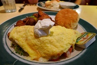  Avocado, Tomato, Monterey Jack, Sprouts & Sour Cream Omelette